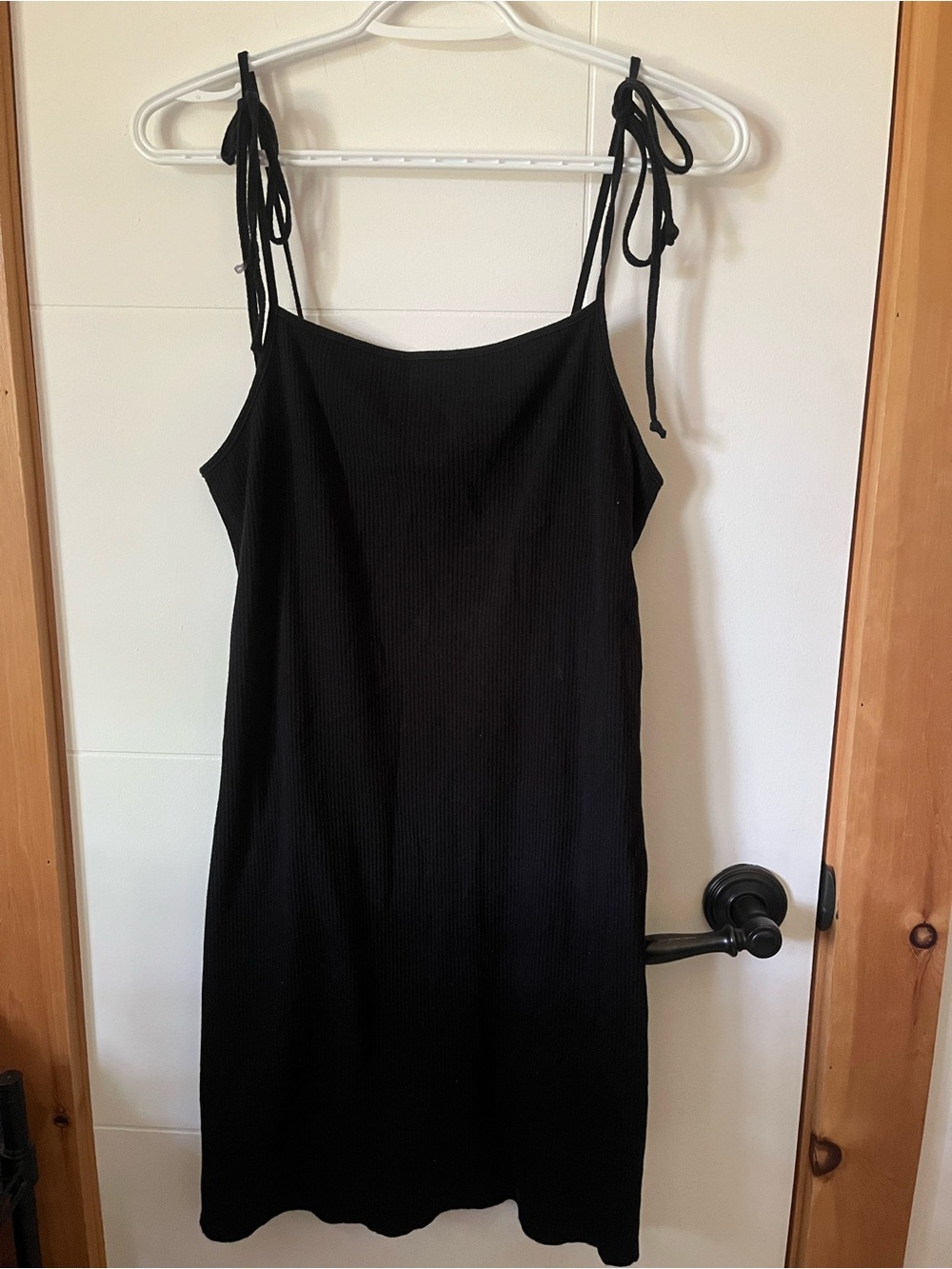 American eagle Black Tie-Shoulder Slip Dress